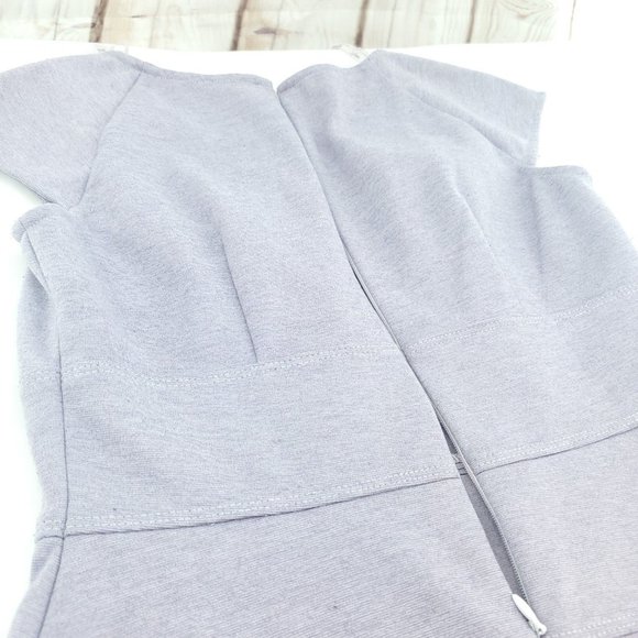 Calvin Klein Womens Lavender Heathered Sleeveless Round Neck Sheath Dress Size 4 - Picture 4 of 11